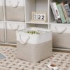 11 x 11 Inch Cube Storage Bins, 6 Pack Large Collapsible Fabric Storage Bin with Ropes, Foldable Storage Cubes for Home, Office,Closet, Clothes,...