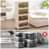 28 Qt Plastic Storage Bins with Lid, Collapsible Closet Organizer and Storage Drawers, Stackable Storage Containers with Wheels, Clothes Storage...