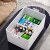 3-Tier Medicine Cabinet Organizer with Leather Handle, Empty Plastic First Aid Kit, Multipurpose Storage Box with A Portable Weekly Pill Organizer...