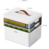 3-Tier Medicine Cabinet Organizer with Leather Handle, Empty Plastic First Aid Kit, Multipurpose Storage Box with A Portable Weekly Pill Organizer...