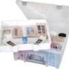 AB Designs 6899ABD Super Satchel Double Deep with Lift-Out Tray and Removable Dividers, Stackable Home Storage Organization Container, Clear with...