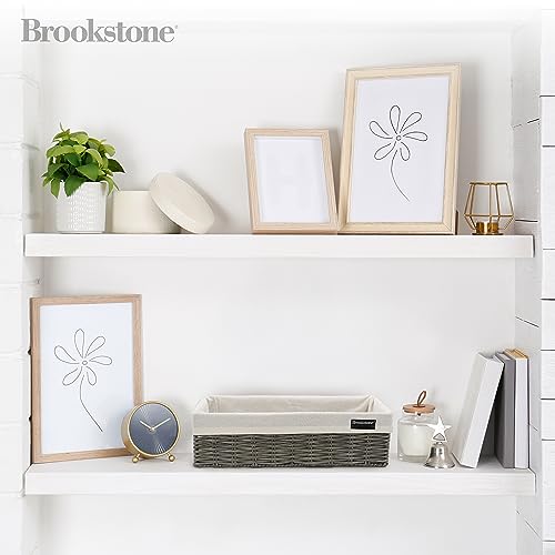 BROOKSTONE [2 PACK SET] Wicker Storage Basket, Boho Organization and Storage Container, Decorative Shelf Bin, Over the Toilet Paper Reserve,...
