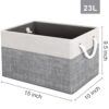 Fab totes Storage Bins [3-Pack], Foldable Storage Baskets for Organizing Toys, Books, Shelves, Closet, Large Storage Box with Rope Handles, Sturdy...