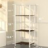 Free Standing Towel Racks for Bathroom with U-Shaped Detachable Dividers, 3-Tier Floor Towels Holder Stand with Shelf & 8 S-Hooks, Metal Pool Towel...