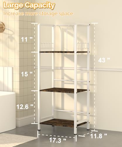 Free Standing Towel Racks for Bathroom with U-Shaped Detachable Dividers, 3-Tier Floor Towels Holder Stand with Shelf & 8 S-Hooks, Metal Pool Towel... Free Standing Towel Racks for Bathroom with U-Shaped Detachable Dividers, 3-Tier Floor Towels Holder Stand with Shelf & 8 S-Hooks, Metal Pool Towel...