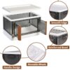 HAIXIN Closet Organizers and Storage - Trunk Car Organizer with Lids and Doors, Dorm Room Essentials, 8.4 Gal Collapsible Stackable Storage Bins,...