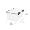 IRIS USA WeatherPro 19 Qt Storage Bins with Lids, 6 Pack, BPA-Free Plastic Gasket Box with Tight Latch and Seal, Stackable Nestable Tote Tub -...