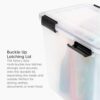 IRIS USA WeatherPro 19 Qt Storage Bins with Lids, 6 Pack, BPA-Free Plastic Gasket Box with Tight Latch and Seal, Stackable Nestable Tote Tub -...