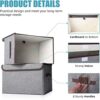 Large 22 Quart Linen Fabric Foldable Storage Bin Cube Organizer Basket with Flip-Top Lid & Handles, Clothes Blanket Box for Home, Office, Closet,...