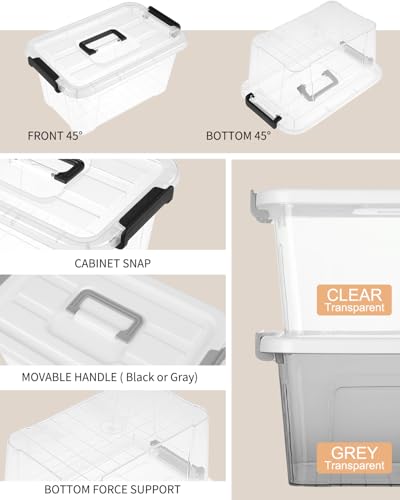 NUMIFUN Plastic Storage Bins with Lids 6 Pack Storage Organizer, 7 Quart Stackable Storage Bins with Buckle Lids and Handle easy for Home Office... NUMIFUN Plastic Storage Bins with Lids 6 Pack Storage Organizer, 7 Quart Stackable Storage Bins with Buckle Lids and Handle easy for Home Office...
