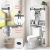 Over The Toilet Storage Cabinet, Farmhouse Storage Cabinet Over Toilet with Sliding Doors，Home Space-Saving Toilet Rack, for Bathroom, Restroom,...