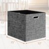 Posprica 13x15x13in Collapsible Storage Bins, Fabric Foldable Cube Storage Boxes, Decorative Storage Baskets Organizer for IKEA Kallax, Shelves,...
