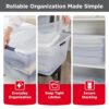 Rubbermaid Cleverstore 95 Qt Clear Storage Bins with Latching Lids, 4-Pack, Stackable, BPA-Free, Made in USA