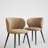 Set of 2 Molly Curve Dining Chairs