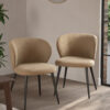 Set of 2 Molly Curve Dining Chairs
