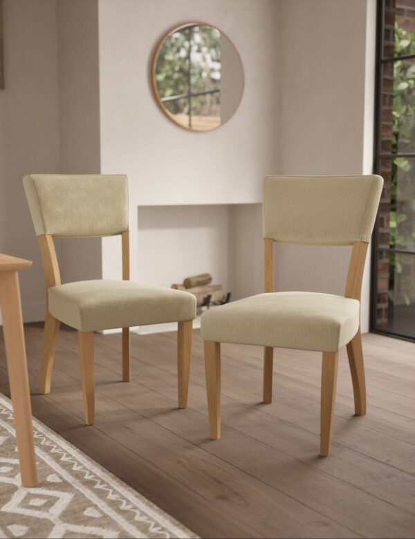 Set of 2 Riley Oak Dining Chairs Set of 2 Riley Oak Dining Chairs