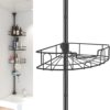 Shower Organizer, 39 to 125 Inch Height Adjustable Shower Caddy with 4 Adjustable Shelves, Organization And Storage for Bathroom Corner Shelves...