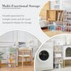 Storage Bins with Lids, 6 Pack Clear Plastic Storage Containers with Magnetic Acrylic Door, 19 Qt Stackable Storage Box for Home,Office Organizing