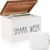 Tampon Holder for Bathroom,Feminine Products Organizer,Shark Week Tampon Storage,Tampon Dispenser,Farmhouse Bathroom Storage Container,Bathroom...