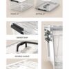 WYT Clear Storage Latch Bins, 6-Pack Storage Organizer Box with Handle and Lids, 5-Litre