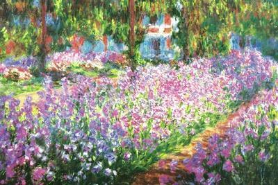 Claude Monet (Garden at Giverny) - Wall Art Print, 36x24 Claude Monet (Garden at Giverny) - Wall Art Print, 36x24
