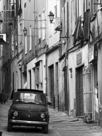 Fiat Driving in Narrow Street, Sassari, Sardinia, Italy - Photographic Print, 12x16 Fiat Driving in Narrow Street, Sassari, Sardinia, Italy - Photographic Print, 12x16