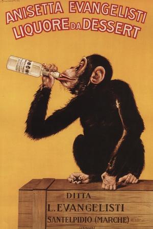 Italy - Anisetta Evangelisti Liquore da Dessert Promotional Poster - Wall Art Print, 12x18