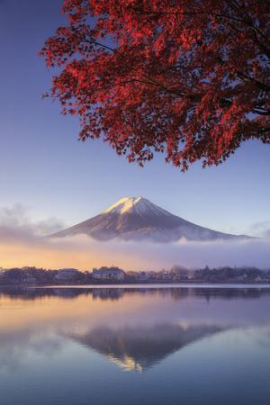 Japan, Fuji - Hakone - Izu National Park, Mt Fuji and Kawaguchi Ko Lake - Photographic Print, 8x12