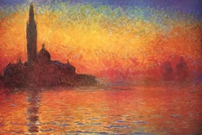 Monet Dusk Venice - Poster, 36x24 Monet Dusk Venice - Poster, 36x24