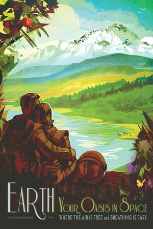 NASA/JPL: Visions Of The Future - Earth - Wall Art Print, 12x18 NASA/JPL: Visions Of The Future - Earth - Wall Art Print, 12x18