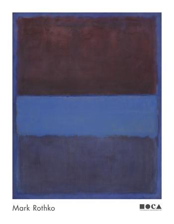 No. 61 (Rust and Blue) [Brown Blue, Brown on Blue], 1953 - Wall Art Print, 28x36