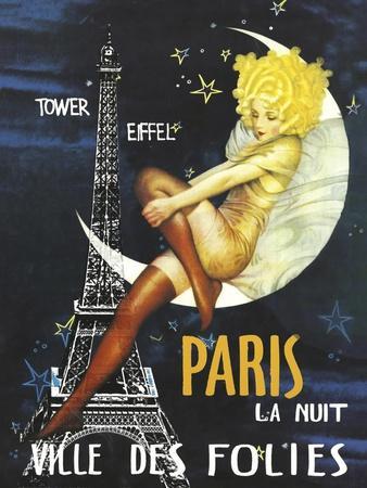 Paris Moon - Giclee Print, 12x16 Paris Moon - Giclee Print, 12x16
