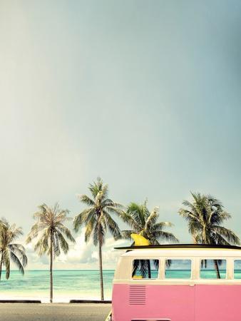 Surf Bus Pink - Photographic Print, 12x16 Surf Bus Pink - Photographic Print, 12x16