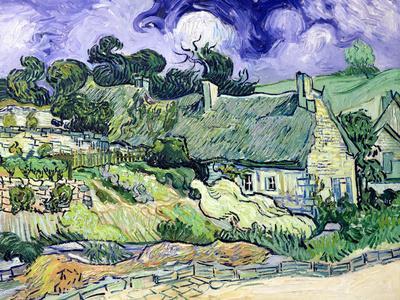 Thatched Cottages at Cordeville, Auvers-Sur-Oise, c.1890 - Giclee Print, 16x12 Thatched Cottages at Cordeville, Auvers-Sur-Oise, c.1890 - Giclee Print, 16x12
