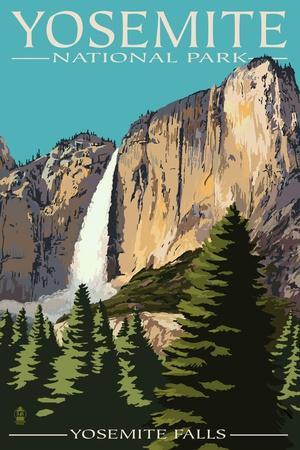 Yosemite Falls - Yosemite National Park, California - Wall Art Print, 12x18
