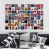 A ART·ZONE 100 Pcs 5x5 Inch | Posters Wall Collage Kit for Room, Album Cover, Music, Rapper, Band, Wall Poster for Bedroom