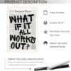 Drimiler Retro Black And White Newspaper Poster What If It All Works Out Canvas Wall Art Positive Affirming Quote Minimalist Prints Painting For...