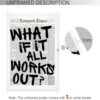 Drimiler Retro Black And White Newspaper Poster What If It All Works Out Canvas Wall Art Positive Affirming Quote Minimalist Prints Painting For...