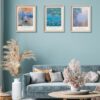 Framed Claude Monet Water Lilies Canvas Wall Art,Vintage Impressionist Botanical Painting,16x12IN High Framed Design Prints,Minimalist Classic...
