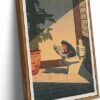 Framed Funny Frog Bathroom Wall Art, Cute Japanese Frog in Toilet Wall Decor, Whimsical Green Animal Restroom Poster Canvas Painting Prints Artwork...