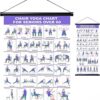 GiftNest Chair Yoga Wall Chart – 31 Poses for Seniors & Beginners – Fabric Poster with Hanging Rod & Rope – Durable, Foldable, and Easy to Display...