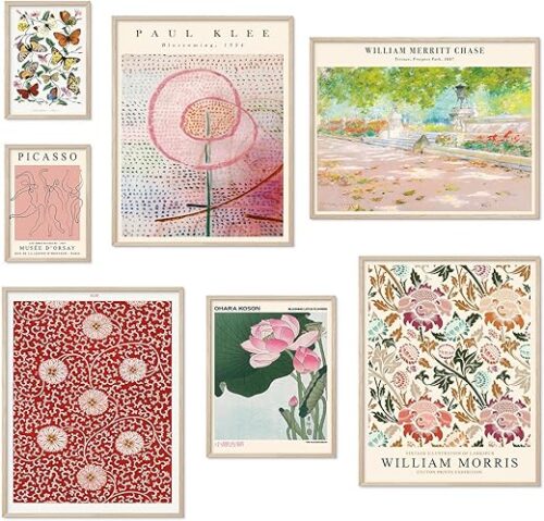 Habseligkeit Flower Posters for Room Aesthetic, Boho Wall Art Prints, Unique Vintage Wall Decor Aesthetic Eclectic Home Decor Bedroom Living Room...