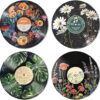 HK Studio Hippie Decor, Posters for Room Aesthetic - Botanical Wall Art, Record Decor, 4pcs 12"