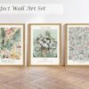 Induslyfe Framed Sage Green Vintage Wall Art Canvas Decor Set of 3, Matisse Wall Art Prints Posters Mid Century Modern Art, Van Gogh Floral...