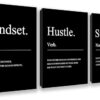 Motivational Wall Decor 3 Pieces Success Paintings Motivational Posters Prints Office Wall Decor Inspirational Canvas Wall Art Picture for Home...