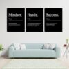 Motivational Wall Decor 3 Pieces Success Paintings Motivational Posters Prints Office Wall Decor Inspirational Canvas Wall Art Picture for Home...